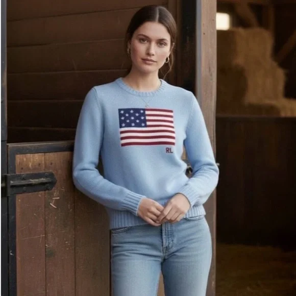NWT Ralph Lauren Women's American Flag
Sweater Size XS - Picture 7 of 11